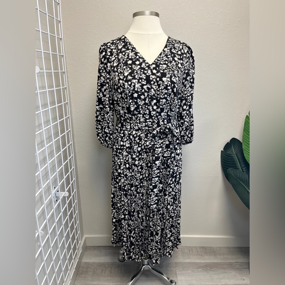 Lane Bryant Black And White Floral Dress - New - Size 16